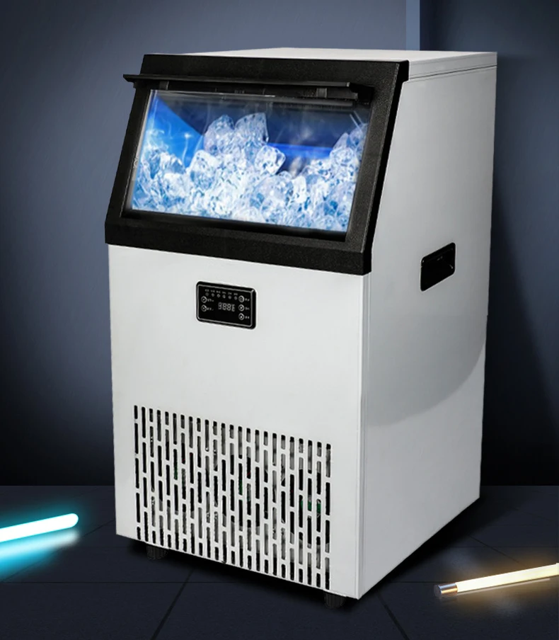 Máquina de cubitos de hielo para restaurante comercial, máquina para hacer cubitos de hielo de 110V y 220V, 60kg/día