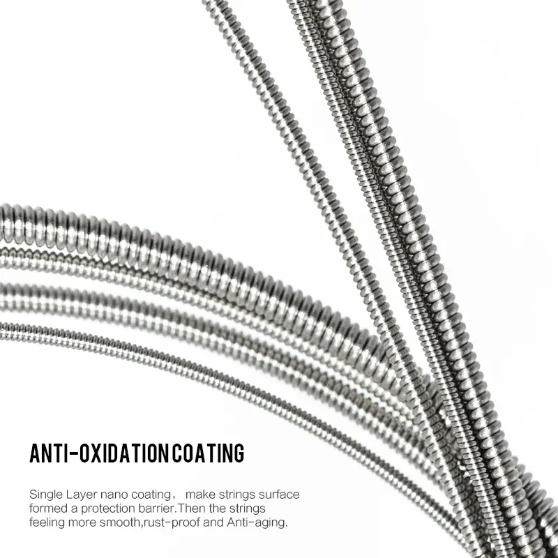 Orphee Bass Strings QB Series Normal Light Nickel Alloy Hexagonal Core Nano Coated Professional Strings Electric Bass Part