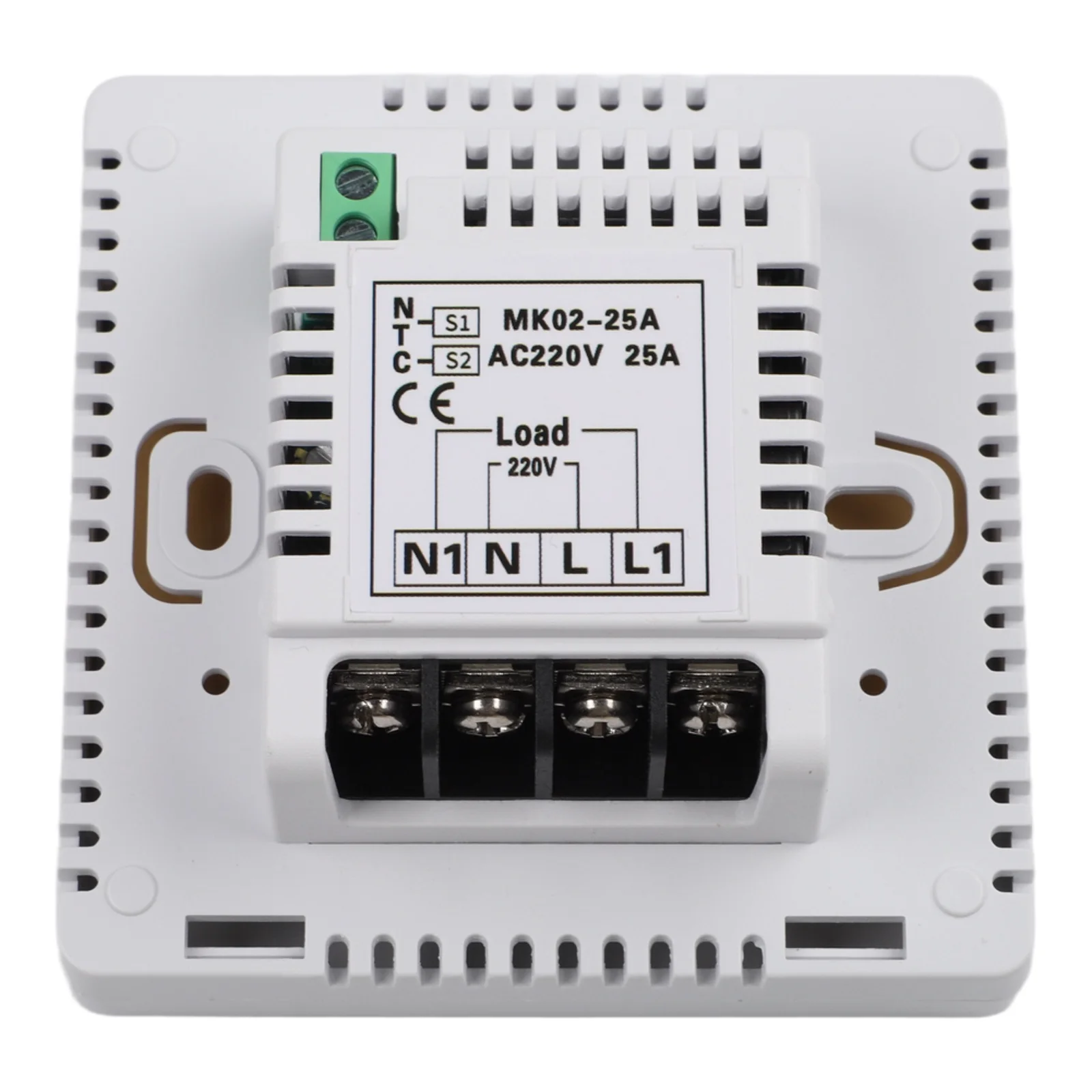 Electric Floor Heating Thermostat 25A 85x85mm PC+ABS Intelligent Temp Control Switch For Steam Room And Electric Film System