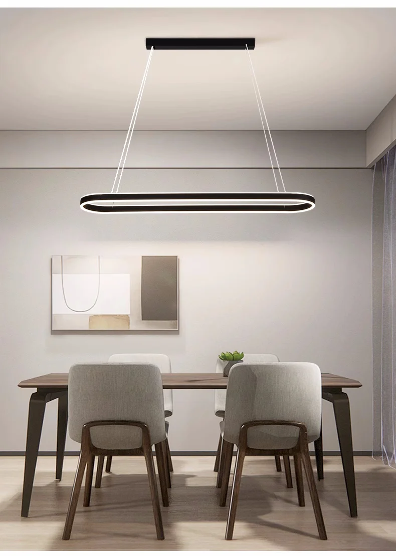 Nordic Minimalism Oval LED Pendant Light