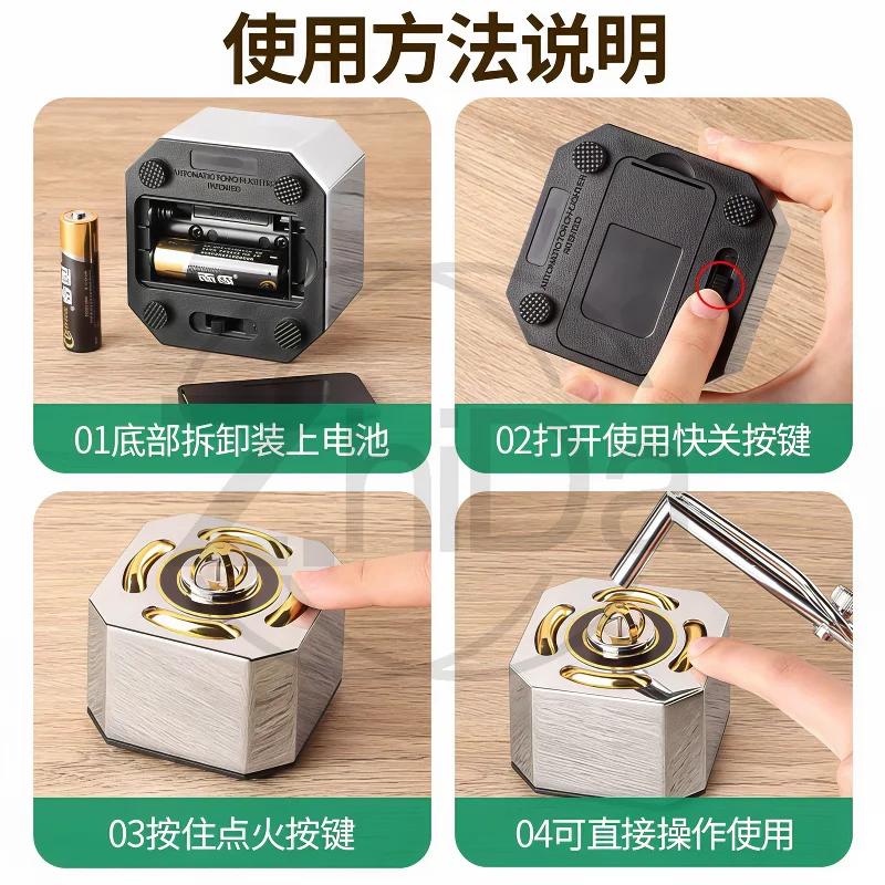 Multi‑Direction Igniter With Bellows, Auxiliary Ignition Accessory For Gas‑Oxygen Welding Torch, Jewelry Goldsmith Soldering