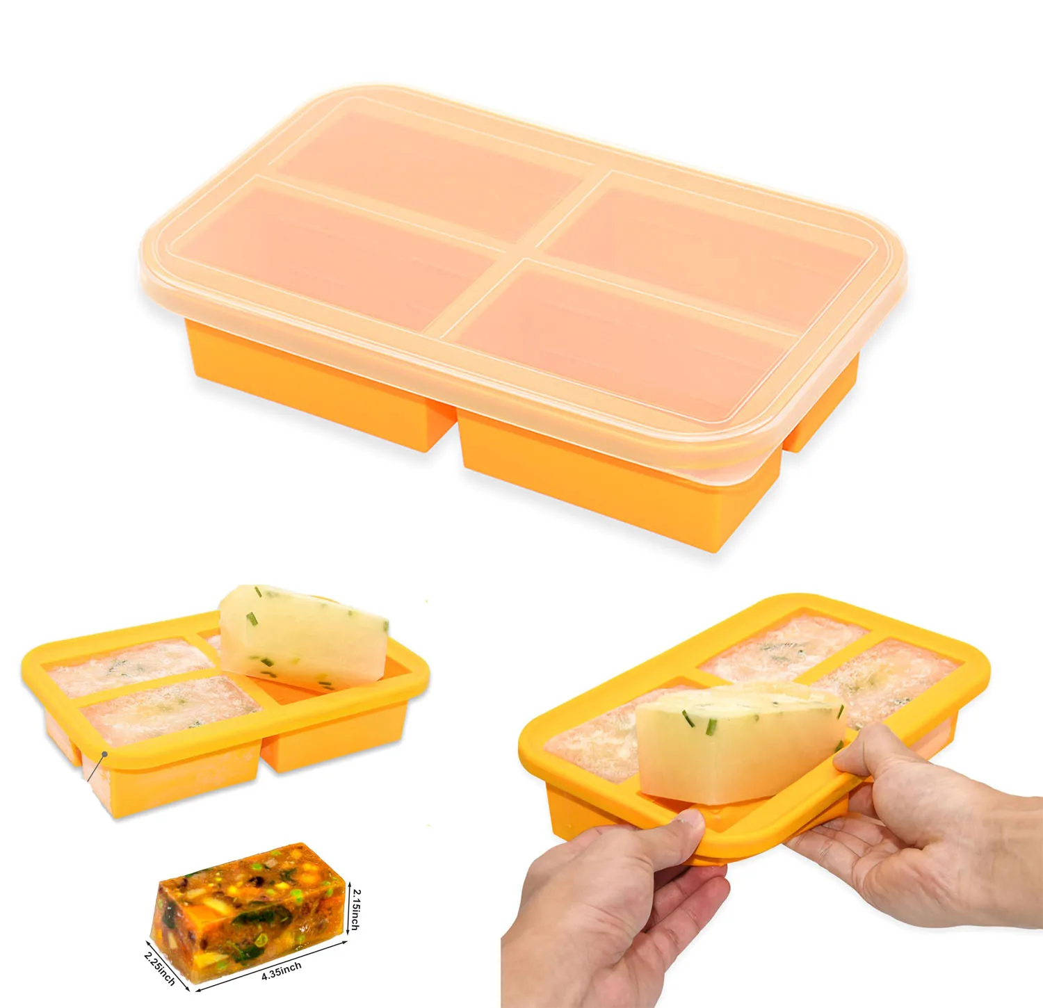 

4 сетки, силиконовая форма для изготовления льда с крышкой, холодильный ящик для хранения продуктов, лоток для льда, ящик для льда, коробка для хранения свежести, коробка для изготовления льда