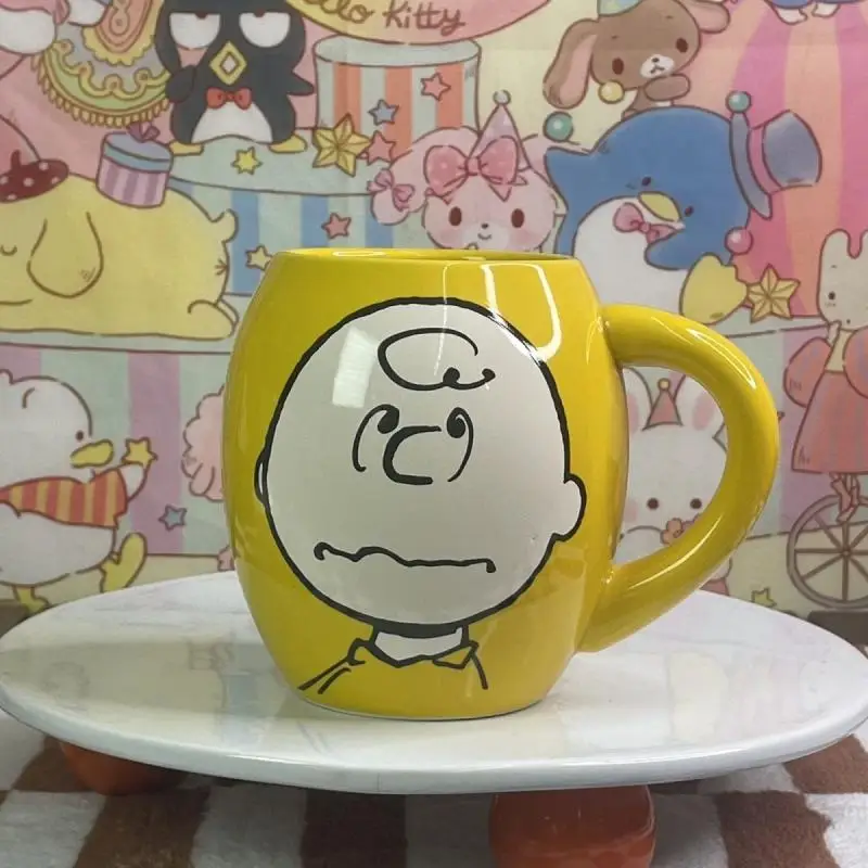 

Snoopy Large Capacity Water Cup Anime Cartoon Snoopy Mug Charlie Ceramic Cup Breakfast Cup Snoopy Big Belly Cup Milk Cup