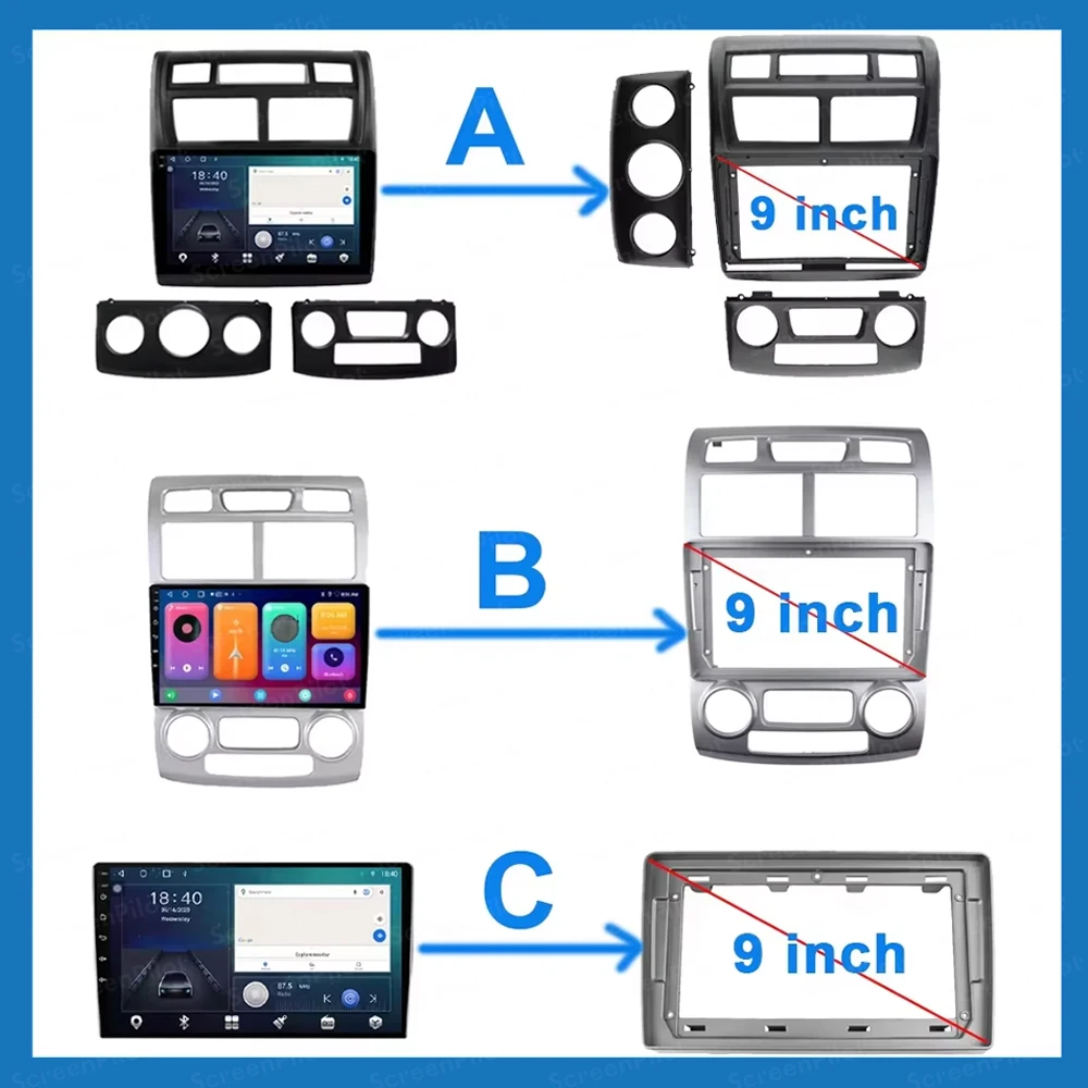 Android 16 Car Radio Stereo For Kia Sportage 2 2004 2005 2006 2007 2008-2010 2K QLED Multimidia Player GPS Carplay Android Auto