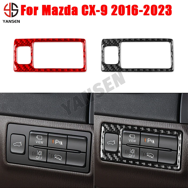 

Car Headlight Switch Frame Trim Carbon Fiber Sticker For Mazda CX9 2016 2017 2018 2019 2020 2021 2022 2023