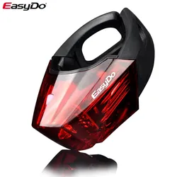 Easydo Bicycle Tail Light USB Rechargeable Red Ultra Bright Bike Light High Power Led Flashlights for Safety Road Cyclying