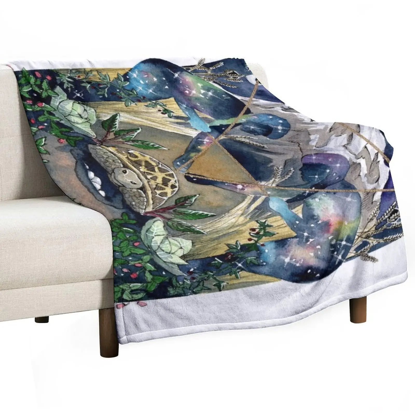 

Earth Elemental Spirit Throw Blanket Flannel Fabric bed plaid Kid'S Luxury St Blankets