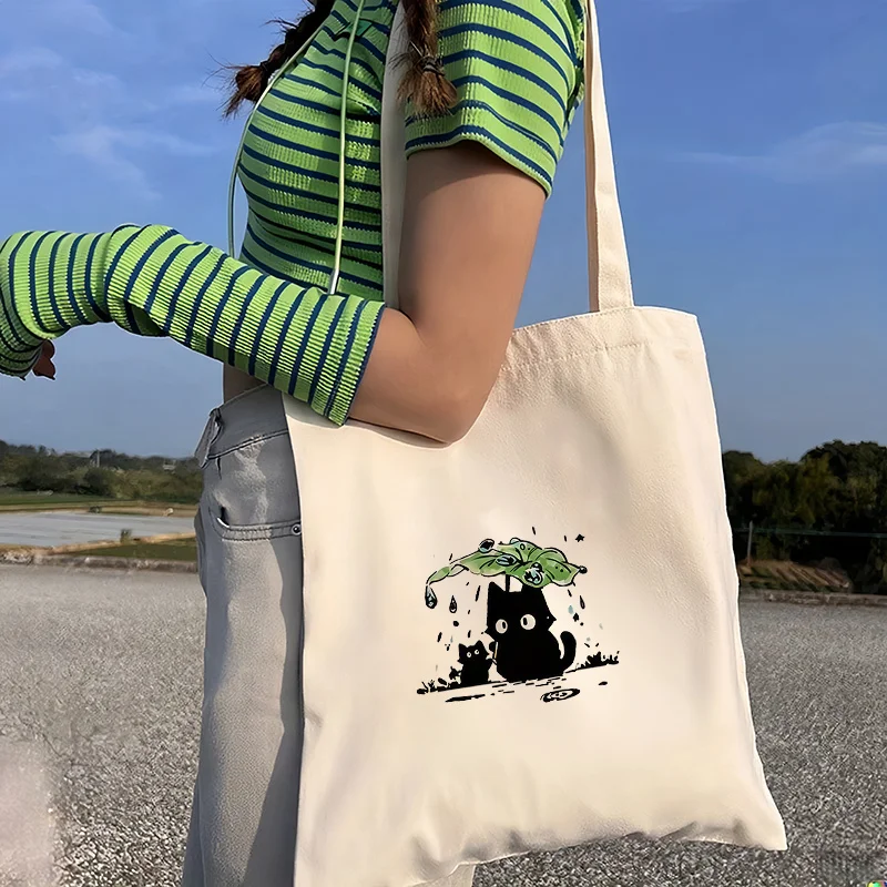 2D Flat Single-Sided New Women's Tote Bag, Thickened and Foldable, Large Capacity, Perfect for Students and Shopping, Aesthetic Tote Bag, Can Hold Macbook, Ipad, Books, Fashionable Glasses, Trendy Casual Shoulder and Handbag, Mother's Day Gift