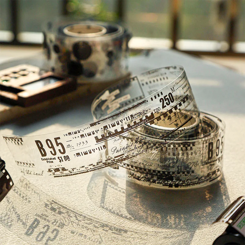 6 stuks schilderij collages serie masking washi tape retro handboek decoratieve lijm materiaal sticker diy label scrapbooking