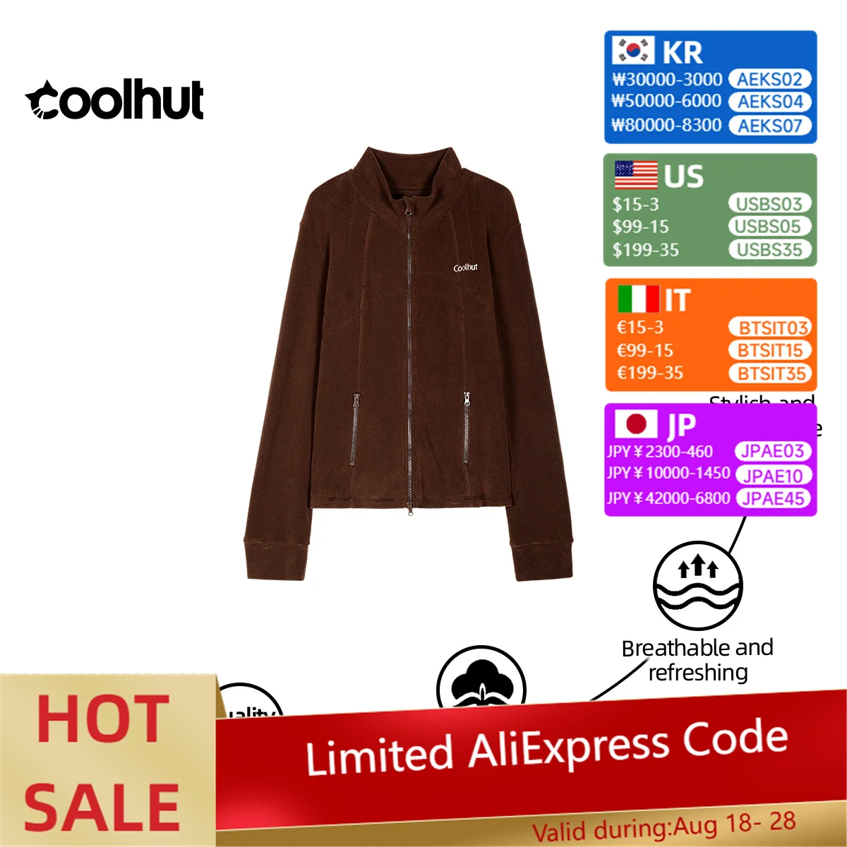 

COOLHUT Women's Slim Fit Stand Collar Fleece Jacket Fashion Athletic Waist Zip Casual Outerwear Soft Polar Coat Sports Jacket