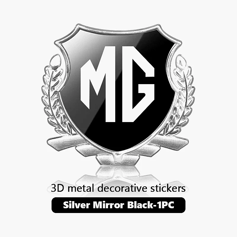 Car Side Fender Decor 3D Metal Shield Badge For MG MG4 EV HS ZS Mulan MG6, Wheat Ear Emblem Sticker Auto Exterior Accessories