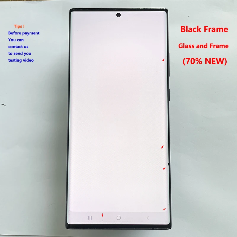 NONE Mit Dot Line LCD für Samsung Note 20 Ultra 5G N985 N986F N986B LCD Display Touch Screen mit Mängel Bildschirm ersetzen 10