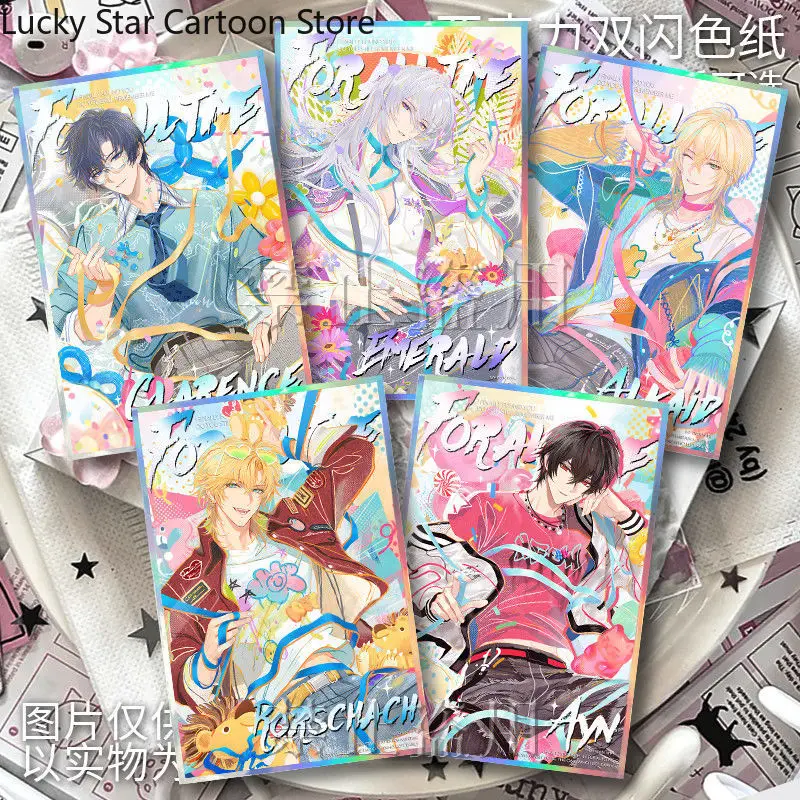 Kerst Clarence Rorschach Al casa Ayn voor alle tijden Dubbele flitskleurenkaart Kleurpapier Cosplay Spel Anime Verjaardagscadeau Handtekening