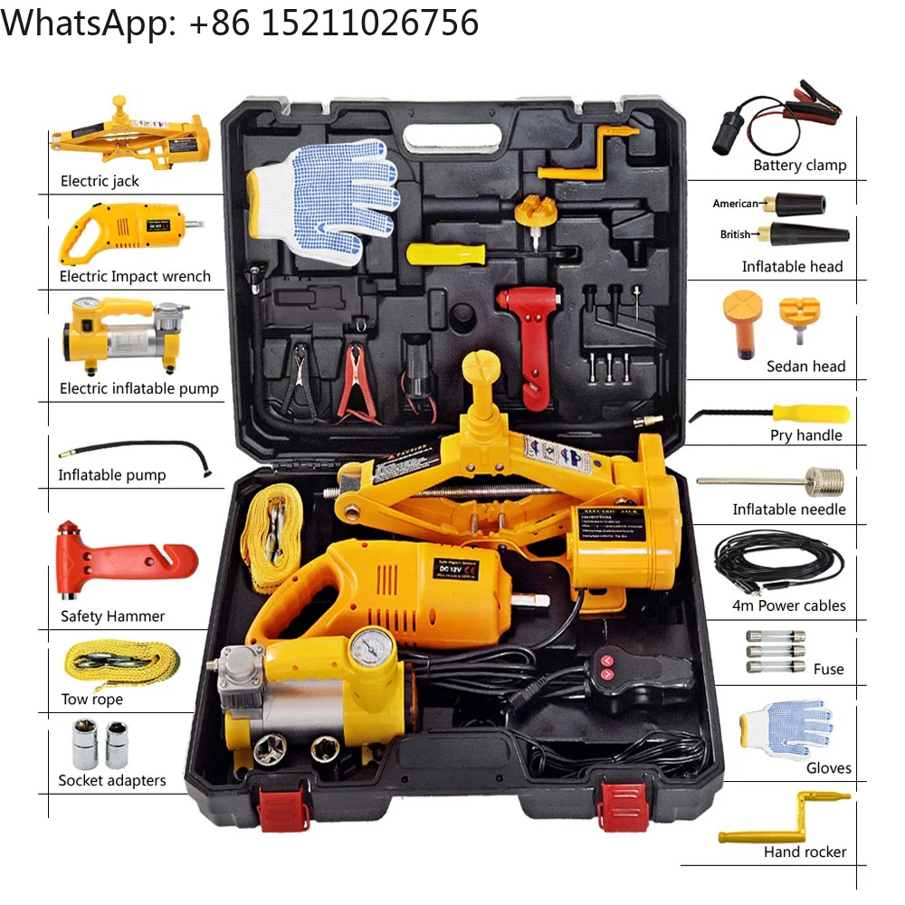 Conpex 12V 3 Ton Electric Scissors Car Jack High Quality Prower Scissor Car Jack Aluminum Hydraulic Jack with Air Compressor