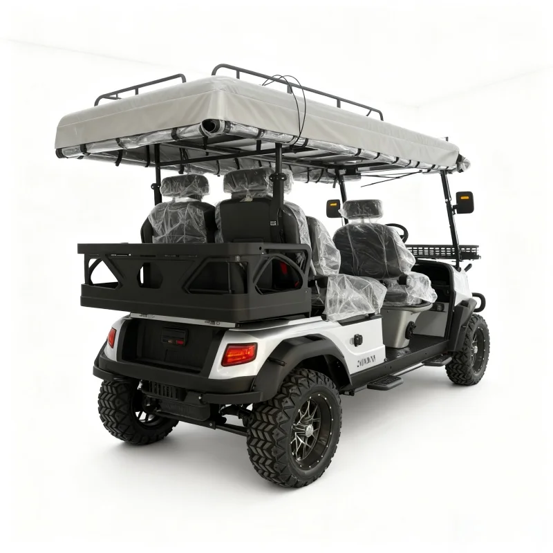 قماش فارغ لعلامتك التجارية - عربة جولف ذات علامة بيضاء، مثالية للتسويق والاستخدام الترويجي