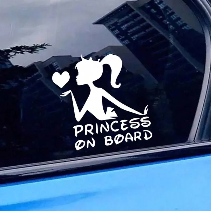 Girl Princess Style Car Stickers, Simple Elegant Vinyl Decals With Sweet Girl-Next-Door Charm for Auto Decor