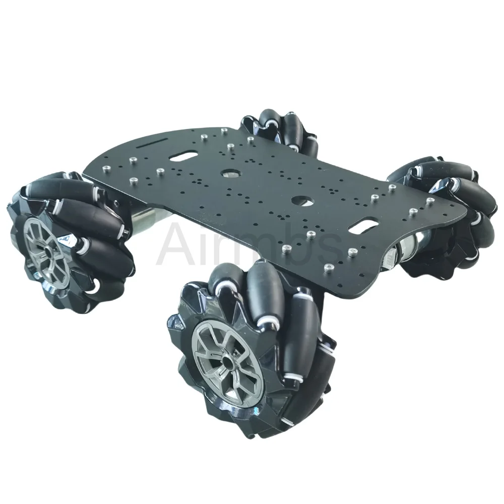 20KG 하중 4WD 97mm 메카넘 휠 로봇 카 섀시 키트 DC 12V 홀 모터 포함 아두이노 라즈베리 파이 DIY 프로젝트 STEM 장난감