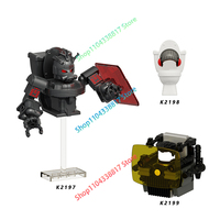 KDL828 K2197 K2198 K2199 Suspended Toilet Man Skibidi Toilet DJ Anime Cartoon Toilet Gunman Bricks Dolls Building Blocks Model