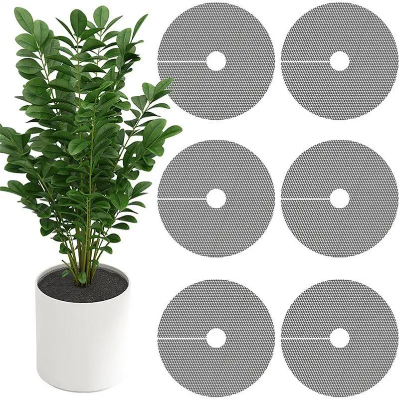 

6pcs Plant Pot Cover Cuttable Planter Protective Grids 6 Pieces Weatherproof Plant Pot Grids Cover for Backyard Garden Indoors