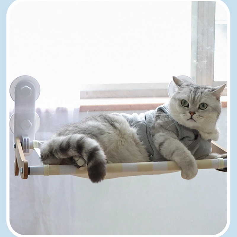 Cat Window Bed Perch Window Foldable Bed Window Sill Seat Cordless Lounger Kitten Shelves With Sturdy Suction Cups B