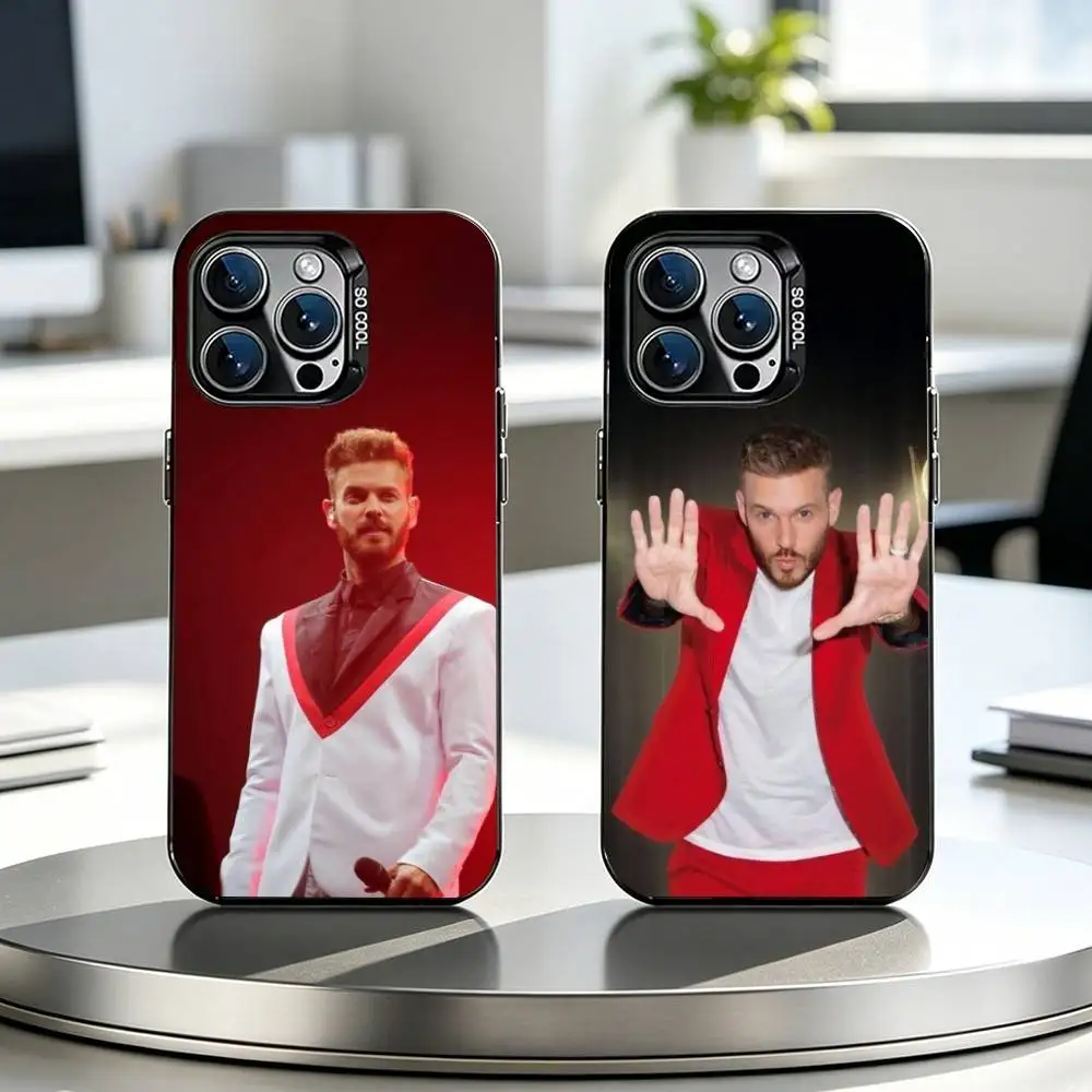 

M Pokora-A King Pop Phone Case For iPhone 17,16,15,14,13,12,11 Plus,Pro Max,XS,Colored Silver Plated Inside Cover