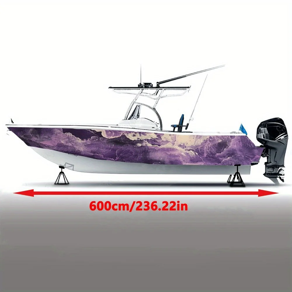 Mysterious Purple Clouds Enchanting Dangerous Boat Sticker Vinyl Ship Pontoon Deck Boat Fishing Decorative Pontoon Boats Decal