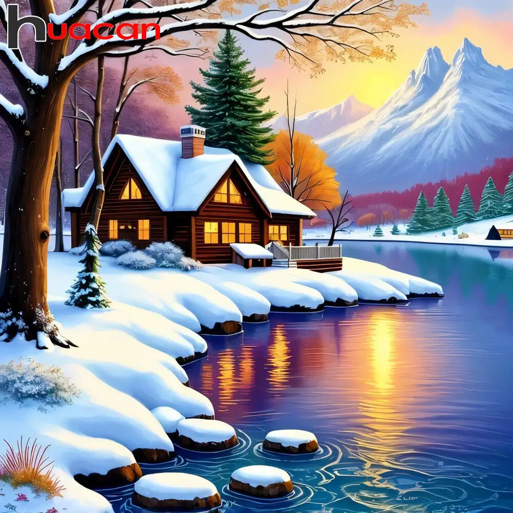 

Huacan 2021, новая коллекция, алмазные картины, дельфин, небо, алмазная вышивка, морской закат, мозаика, художественные украшения, картины