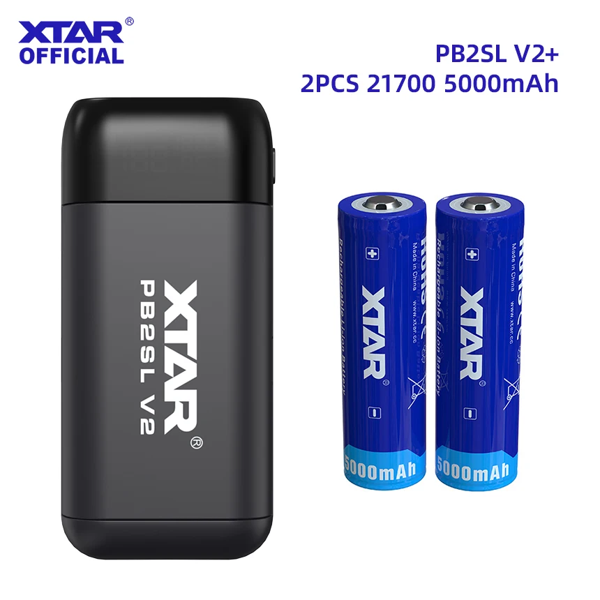 XTAR PB2SL V2 2PCS 18650 4000mAh Li-ion Battery Set