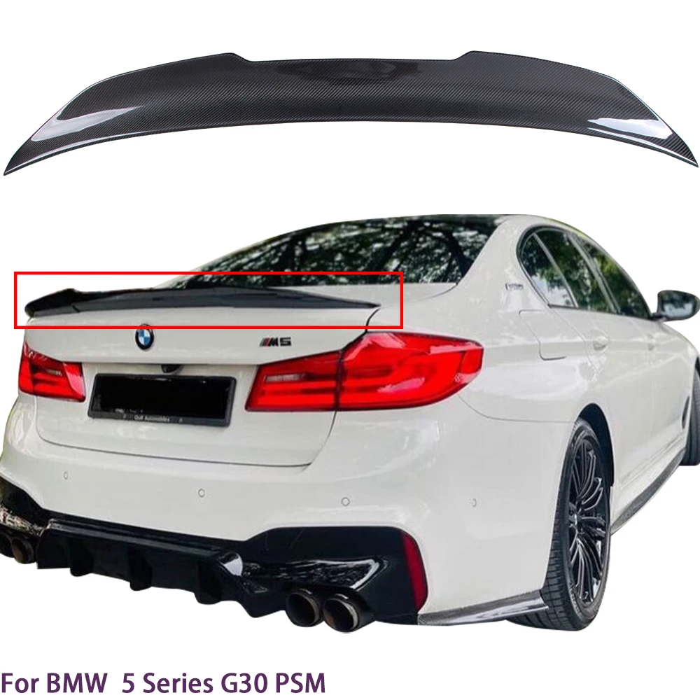 

For BMW 5 Series G30 G38&M5 F90 PSM Style Carbon fiber Rear Spoiler Trunk wing 2016-2023