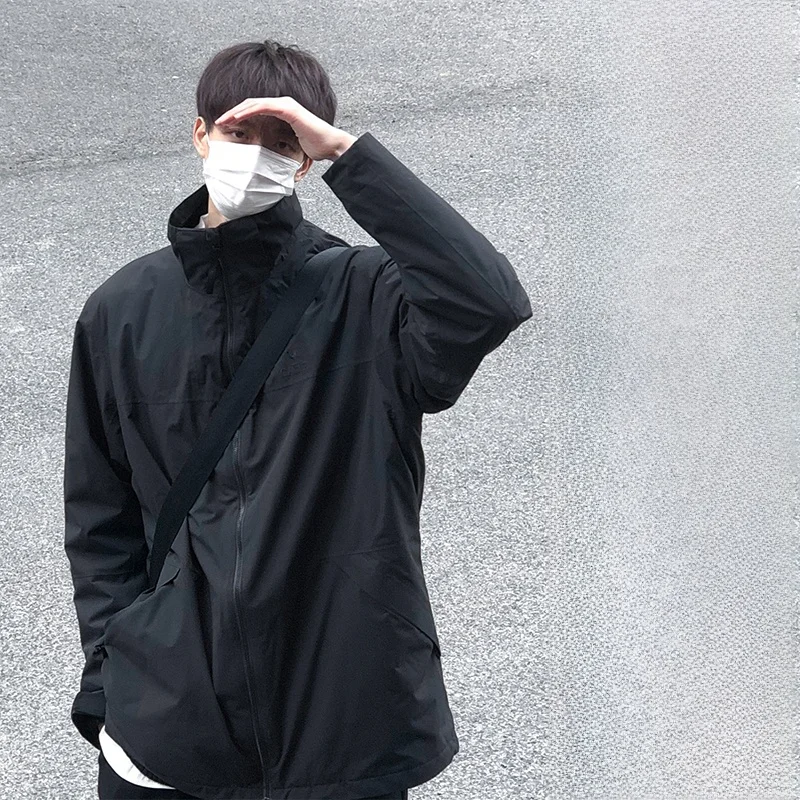 

Винтажный американский Bla Samurai воротник-стойка Jaet Верхняя одежда Модный брендовый летний мужской крутой одинаковый комплект пальто Haome