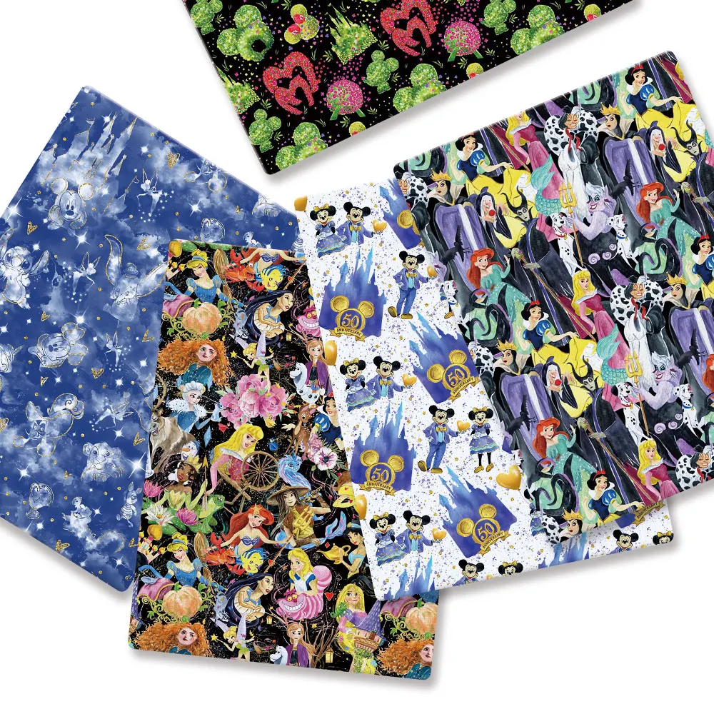 BEAST KINGOM co-branded cartoon 140x50CM fabric cartoon patchwork children's home textile sewing doll skirt curtain girl skirt 1
