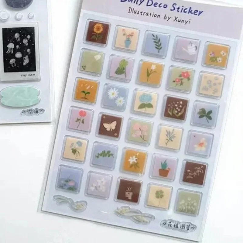 ثلاثية الأبعاد هلام ملصقات لطيف الكرتون المحيط العالم شفافة الراتنج هلام ذاتية اللصق DIY بها بنفسك الحالات الهاتف اللوحي سكرابوكينغ ديكور