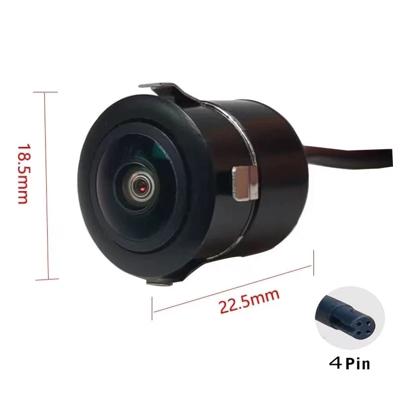 Round 18.5MM reversing camera tachograph 4-pin rear camera using car Starlight night vision full wave lens - Image 5