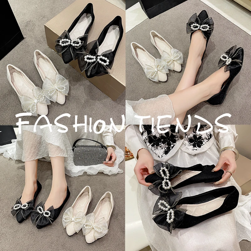 

Французские летние туфли-балетки в стиле феи для женщин, новые лоферы 2026 года, подходят к юбкам, женская обувь больших размеров 41-43