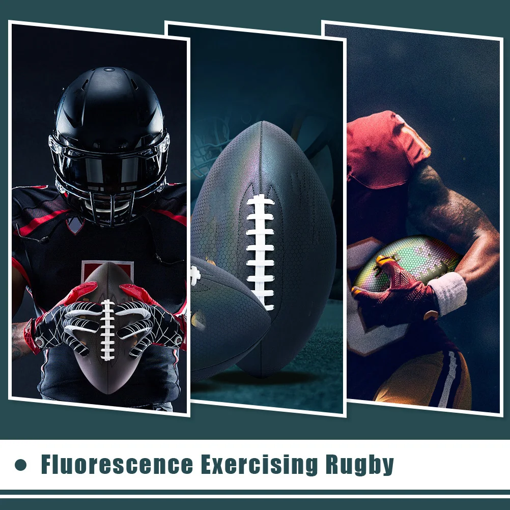 

1 шт. мяч для регби, профессиональный тренировочный футбольный аксессуар для соревнований, флуоресцентный тренировочный стандартный футбол для подростков, взрослых
