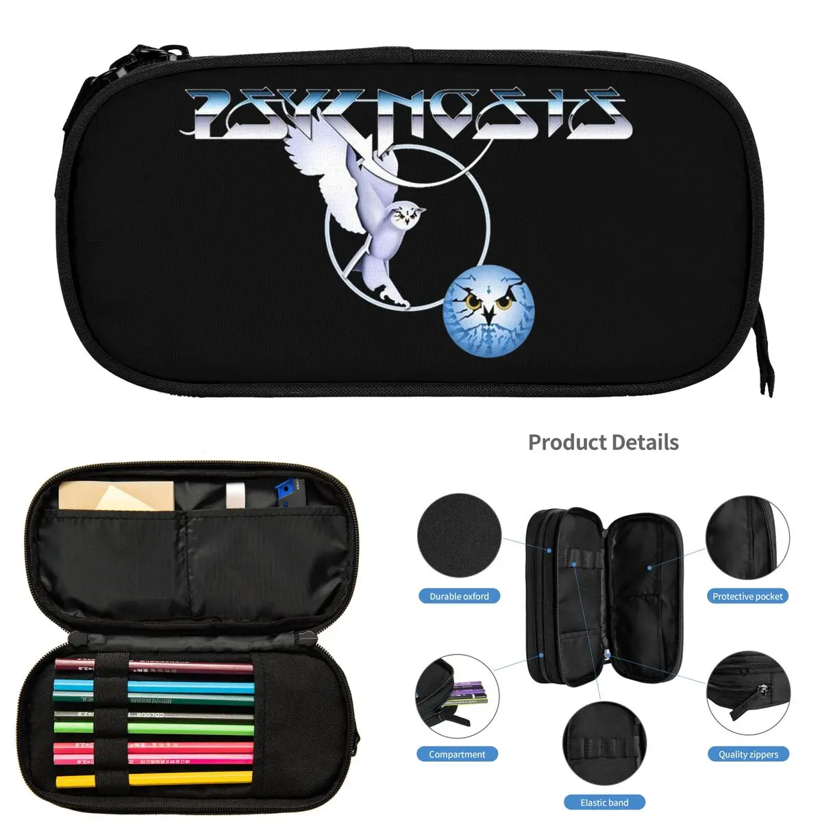 

Пеналы Amiga Psygnosis Owl для студентов, школьная коробка для ручек, сумка для карандашей, большая сумка для хранения карандашей, канцелярские принадлежности