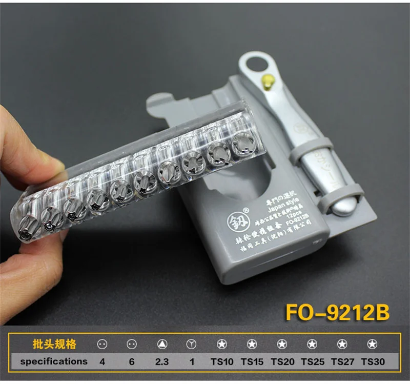 Japan Fukuoka Tool Two-way Portable Fast Small Flying Wrench Ratchet Screw Batch Set Mini Special-shaped Screwdriver