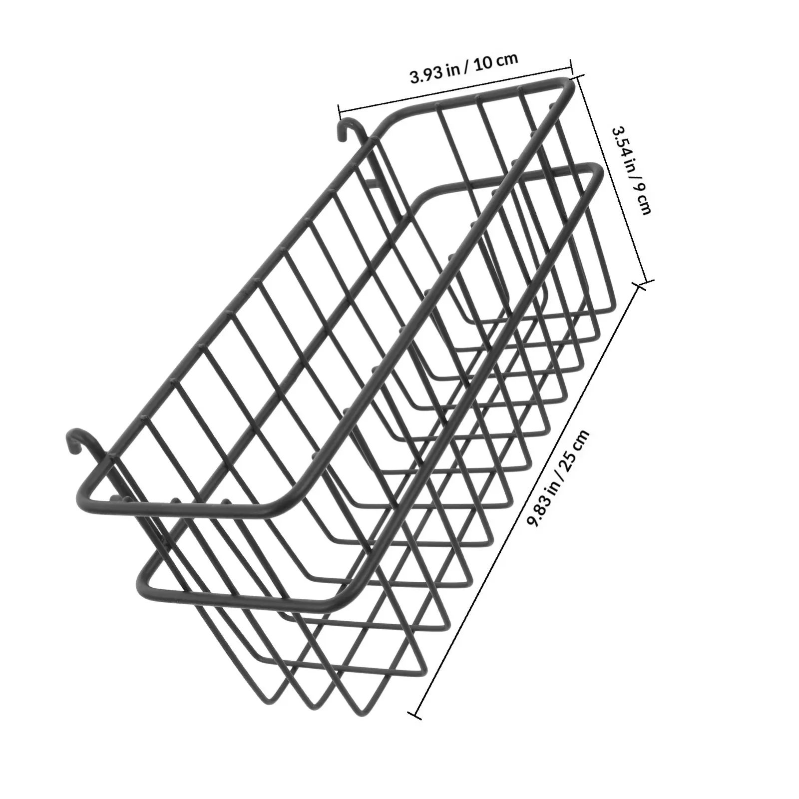 Black Heavy Duty Pegboard Organizer Iron Wire Square No Drilling Wall Mount Storage Rack for Garage Workshop Kitchen