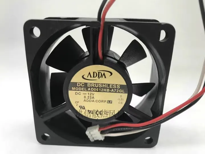 

Бесплатная доставка, оригинальный ADDA AD0612HB-A72GL DC12V 0,23A ADDA 6025, трехпроводной охлаждающий вентилятор