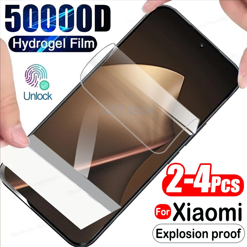 

2-4 шт. противоударная гидрогелевая пленка для Xiaomi 15T 14T 13T 12T, защитная пленка для экрана Mi 15T 14T Pro, мягкая силиконовая защитная пленка