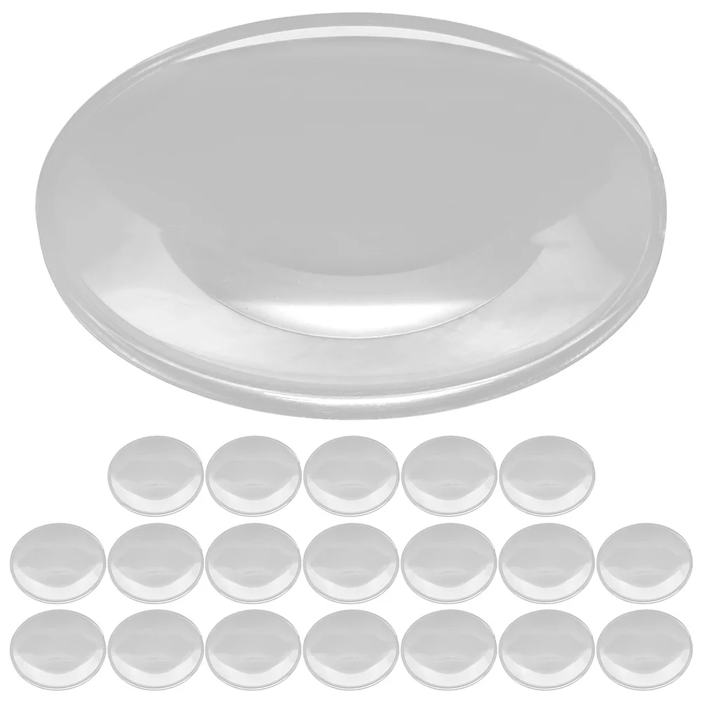 

12Pcs Double Convex Magnifying Lens 42mm Optical Acrylic Magnifier for Reading Jewelry Inspection Physics Experiments Crafts