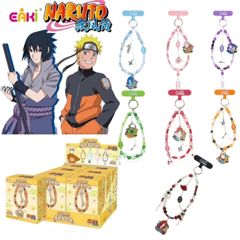 

EAKI Naruto Shippuden, Colorful Bead Chain, Mobile Phone Chain Blind Box Anime Goods Decoration Collection Toys Gifts For Girls