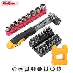 33 PCS Bit Set Screwdriver Bit Torque Hex Adjustable Ratchet Wrench Dual Head Extension Ratchet Spanner Key Screwdriver Bit Set