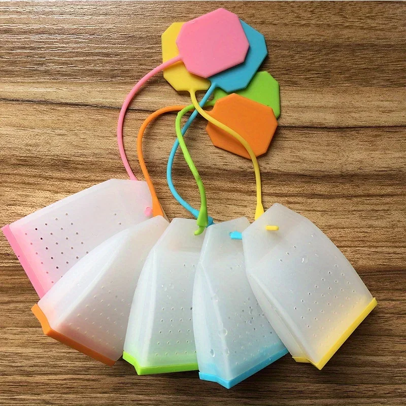 

1pc Silicone Tea Strainer Herbal Spice Infuser Filter Diffuser Kitchen Coffee Tea Tools Random Color, Teaware Accessories