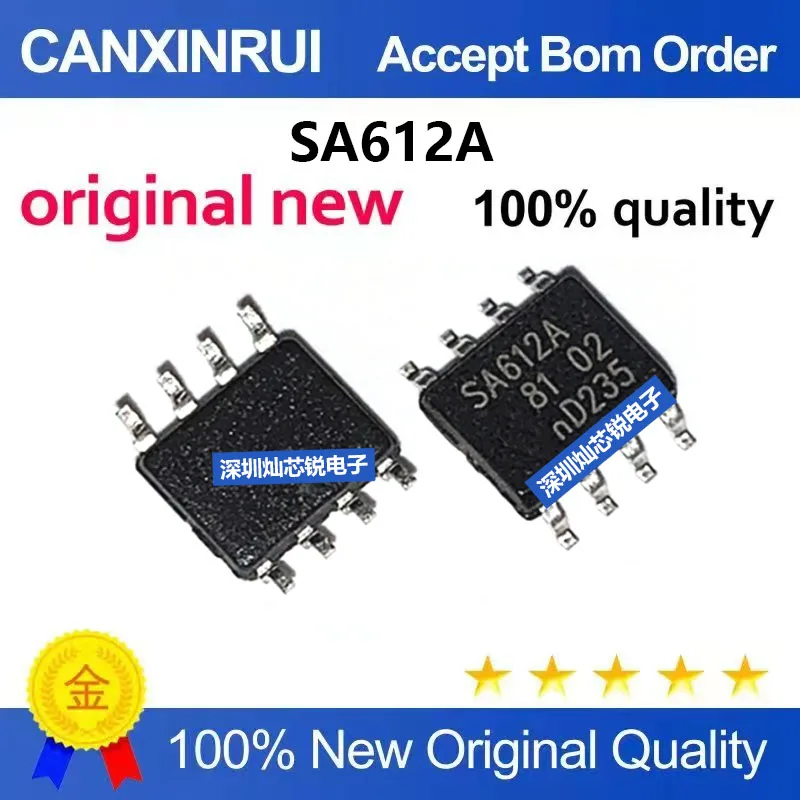 (5-100pieces)Brand New Original SA612A SA612AD SMD SOP8 Double-Balanced Mixer Oscillator