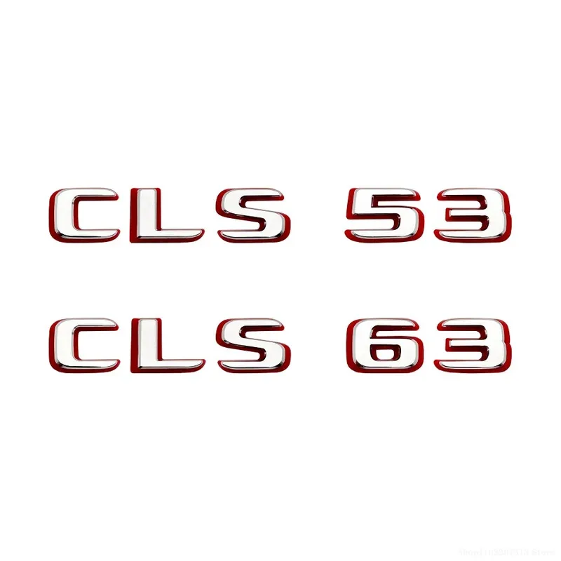 2024 New Style Two Tone Letter Number Emblem Badge CLS53 CLS63 C257 Car Fender Rear Trunk Exterior Decorative Accessories