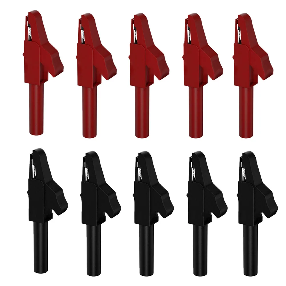 

High Conductivity Insulation Clip Set of 10 Featuring Strong Metal Clamps Compatible with Standard 4MM Banana Connectors