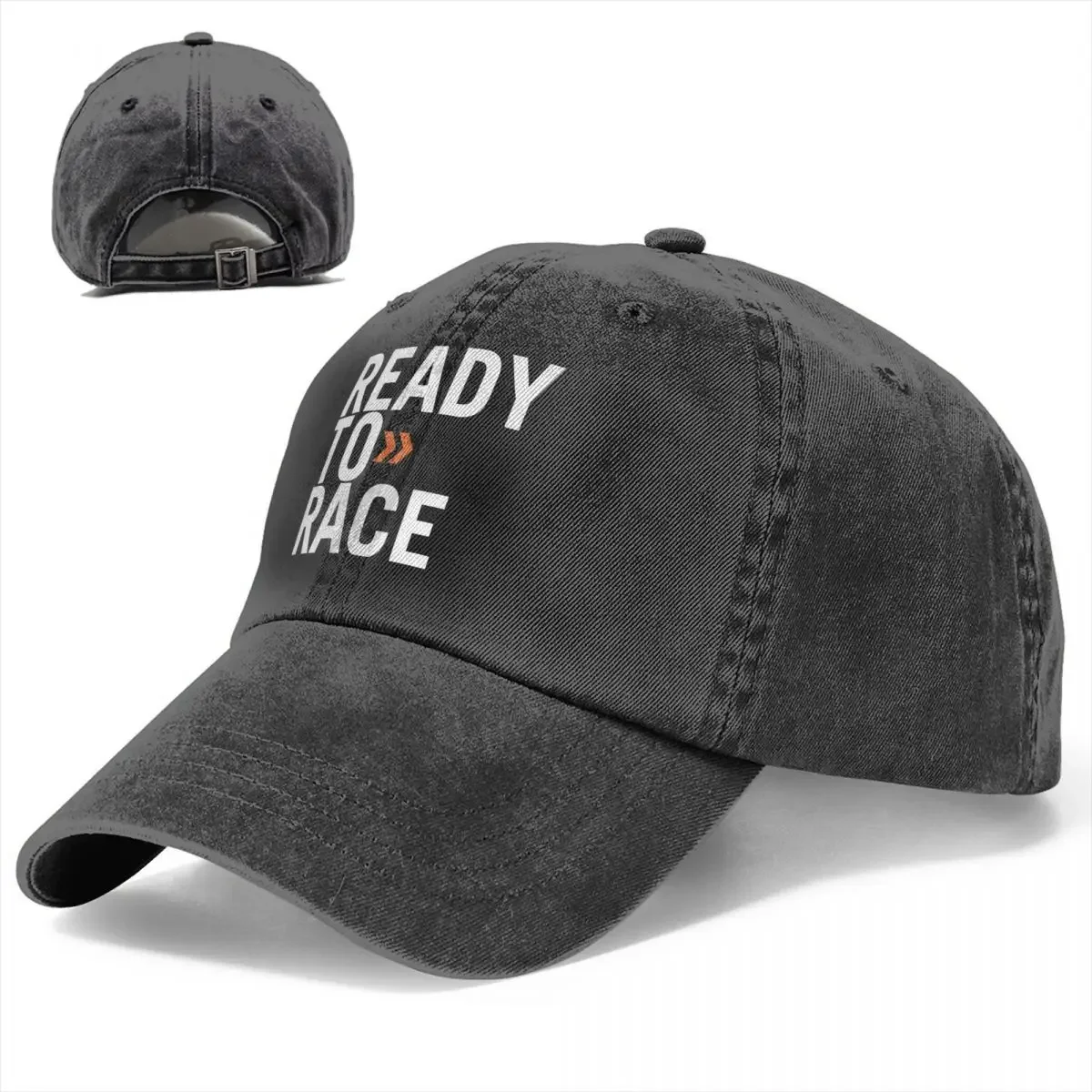 Washed Men's Baseball Cap Ready To Race Trucker Snapback Cowboy Caps Dad Hat Enduro Cross Motorcycle Racing Golf Hats