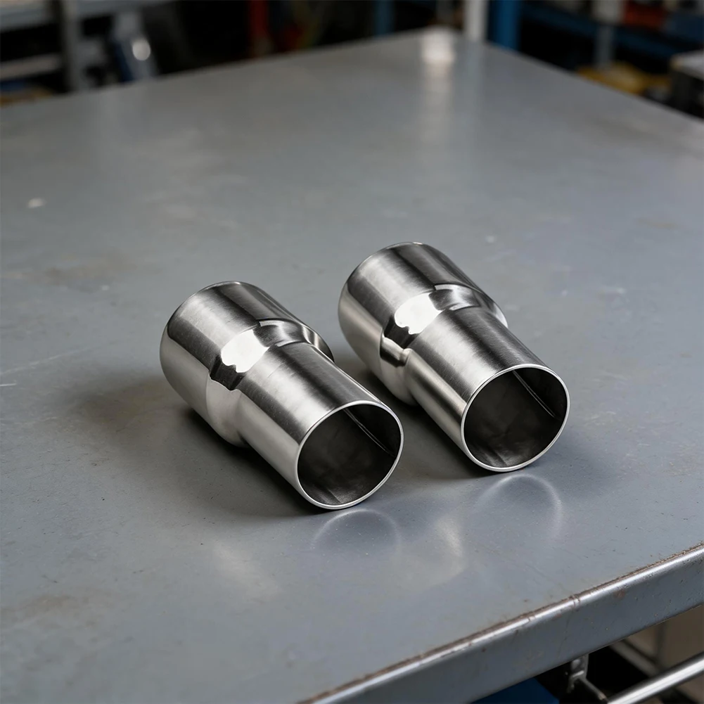 2 Pack 51mm To 76mm For Exhaust Pipe Adapter 304 Stainless Steel Reducer Connector For Turbo Intercooler Intake System
