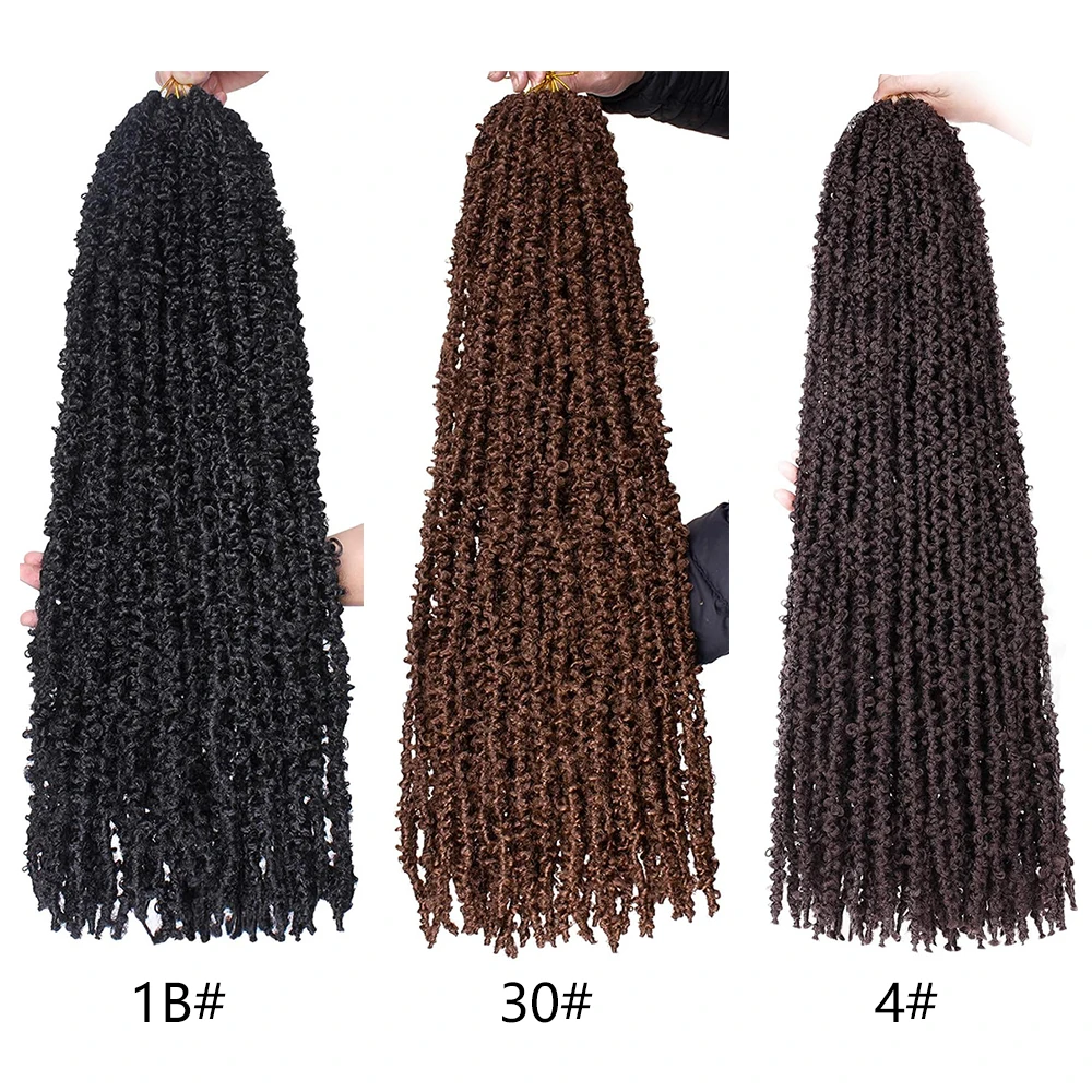 Vlinder Locs Gehaakt Haar 1/6 Packs Distressed Locs Crcoeht Vlechten Haar Natuurlijk Zwart Pre doorgelust Synthetische Rommelige Godin
